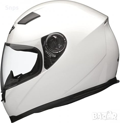 Каска за мотор Shox Sniper Solid, средна,  бяла, М (57-58см), снимка 3 - Аксесоари и консумативи - 36629045