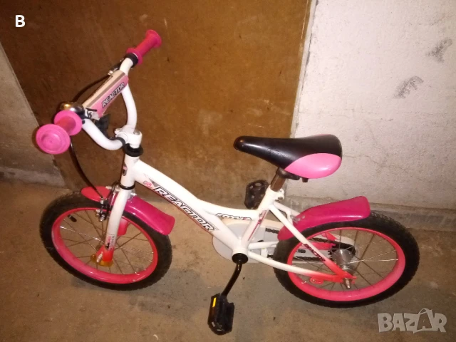 Детски велосипед REACTOR Foxy Girl 16 цола Розов за момиче колело 