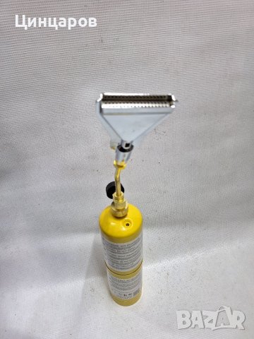 Горелка с флакон мап газ 3100 градуса и приставка-подгряване,топене,спояване , снимка 5 - Други машини и части - 40733496