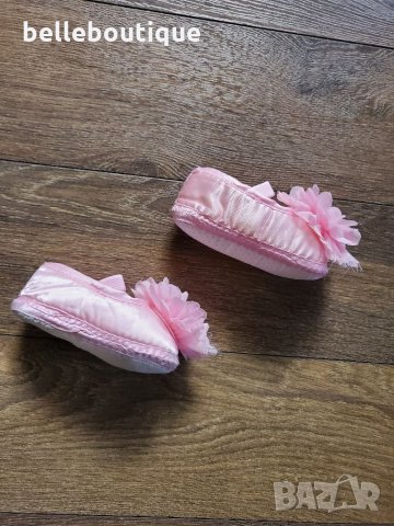Невероятни сатенени буйки за момиченце 15 - 16 номер, снимка 3 - Бебешки обувки - 32866702