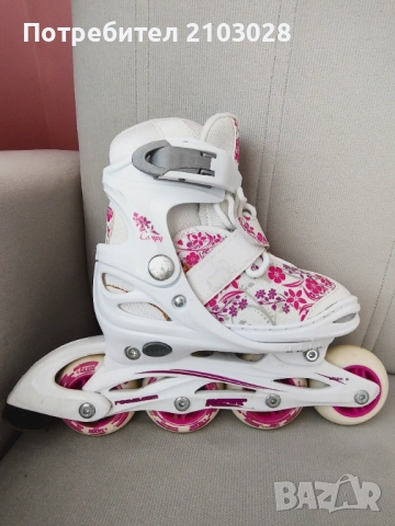 Детски Регулируеми ролери Roces Compy White (30-33) - Бял, снимка 18 - Детски велосипеди, триколки и коли - 52126182