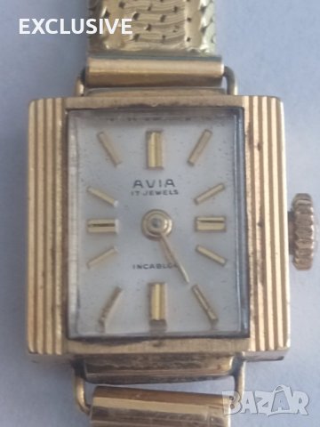 Златен Швейцарски часовник AVIA  18к злато, снимка 8 - Дамски - 43145423