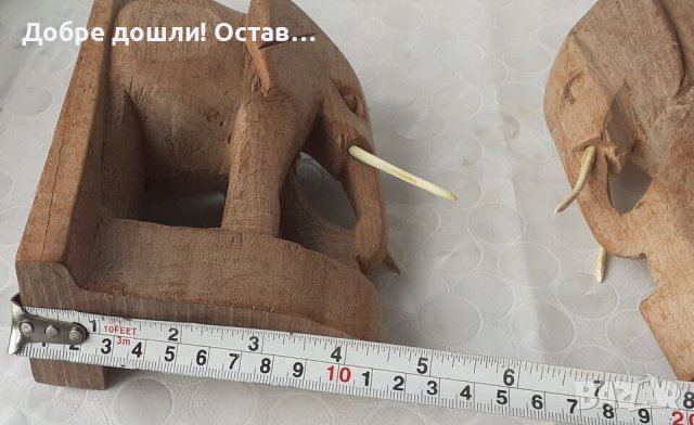 слонове разни: дървен слон 2 броя фигура дърво подпирачка за книги букенд bookend, бог Ганеша пано, снимка 5 - Статуетки - 43449780