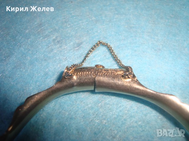 ВИНТИДЖ СТАРА РЕТРО АРТ СТОМАНЕНА ДЪЛБОКО ПОСРЕБРЕНА АРТ ГРИВНА МАЙСТОРСКА ИЗРАБОТКА АНГЛИЯ 25200, снимка 7 - Антикварни и старинни предмети - 34632222