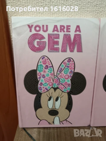 Комплект тефтер на Мини Маус с диамантени камъни на корицата., снимка 15 - Гоблени - 50676430