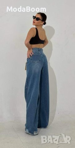 🔝Модерни широки сини дамски дънки🔝, снимка 5 - Дънки - 44132532