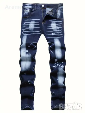 Мъжки еластични преливащи дънки размер М или № 32 нови