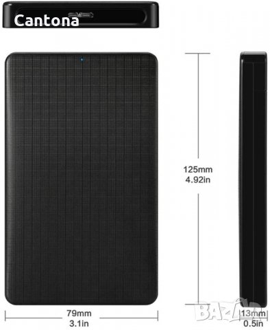 Кутия за 2.5 "SATA SSD, HDD, USB 3.0 към SATA адаптер, UASP ускорение, снимка 4 - Други - 34792794