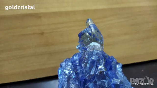 стара синя захарница джудже, снимка 3 - Антикварни и старинни предмети - 48732048