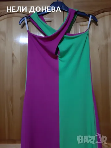 Шикозна Рокля на "Стилна жена" в електрикови цветове !НОВА!