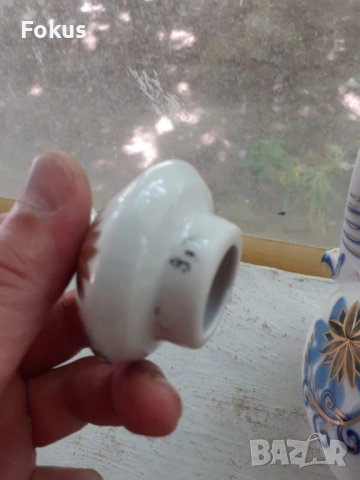 Невероятен стар руски чайник порцелан позлата кобалт, снимка 5 - Антикварни и старинни предмети - 53426869