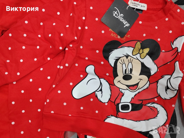 коледни нови дрешки за момиче с мини маус, еленче, снимка 5 - Комплекти за бебе - 52516044