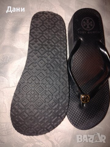 Дамски джапанки на платформа Tory Burch , снимка 9 - Чехли - 38493333