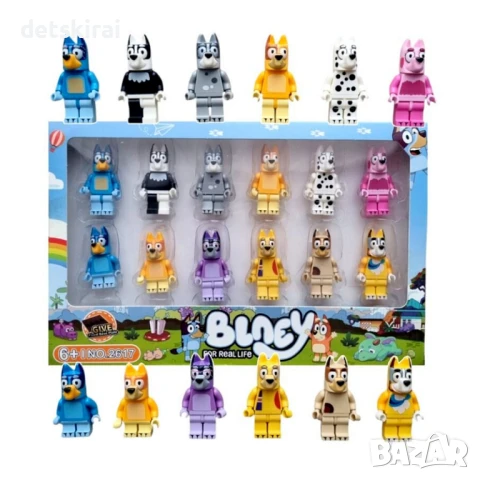 12бр Фигурки тип лего Блуи и Бинго, снимка 2 - Конструктори - 51243964