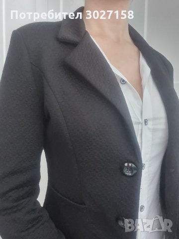 Дамско черно сако , снимка 3 - Сака - 33407131