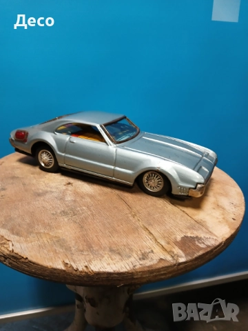 Стара тенекиена количка Бандай на батерии., снимка 2 - Колекции - 52178824