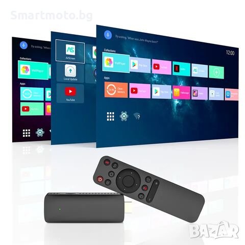 4K ATV Тв Стик Андроид 10 Allwinner H313 Quad Core 4k fire TV stick, снимка 3 - Приемници и антени - 43527312