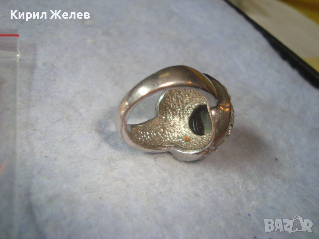 СКЪПОЦЕНЕН АРТ НУВО ПОСРЕБРЕН ЕФЕКТЕН ФЕШЪН ПРЪСТЕН 21132, снимка 9 - Пръстени - 36393624