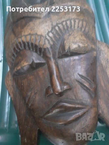 Дървена маска за стена, снимка 3 - Декорация за дома - 43712425