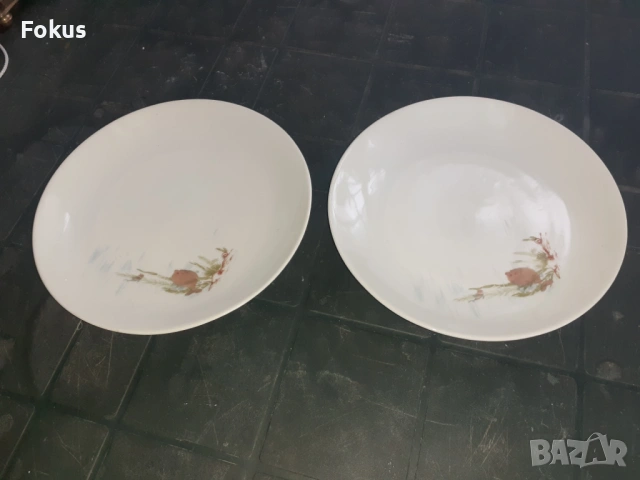 Български детски порцелан - лот от две чинии, снимка 4 - Антикварни и старинни предмети - 53279643