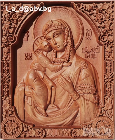 Икона на Свети Николай Чудотворец - авторска дърворезба, снимка 3 - Икони - 50247917