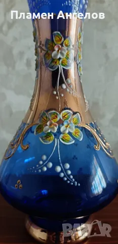 Кристална ваза Бохемия-Чехия , снимка 4 - Вази - 48203112