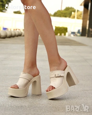 Чехли на ток - бежова кожа - LKR50

, снимка 2 - Чехли - 51021970