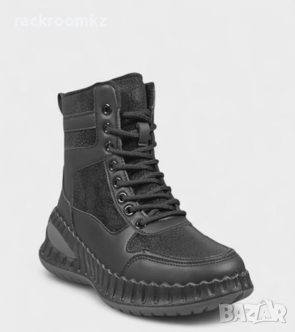 Дамски зимни боти с топъл хастар и дебела подметка W210163 black, снимка 4 - Дамски боти - 52379242