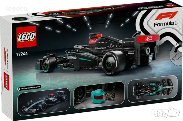 НОВО ЛЕГО 77244 Спийд Шампиони - Болид Мерцедес-AMG F1 W15 LEGO 77244 Mercedes-AMG PETRONAS F1 Team , снимка 3 - Конструктори - 49581671