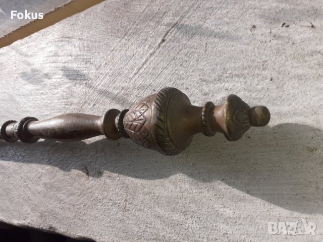 Стара барокова голяма антикварна лопатка за камина - бронз, снимка 4 - Антикварни и старинни предмети - 43945721