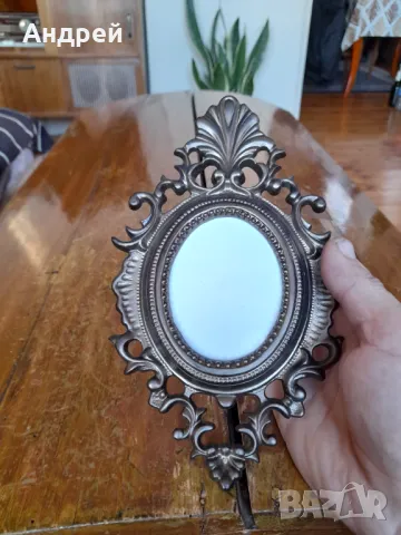 Стара рамка за снимка,огледало, снимка 2 - Други ценни предмети - 48897254