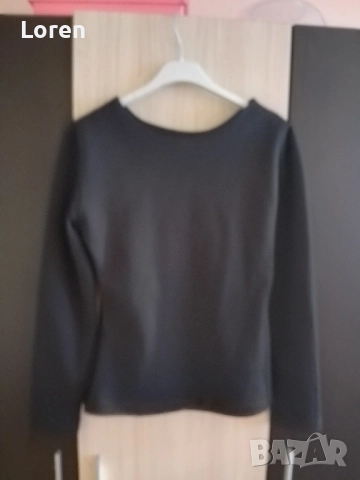 *Megz*Черна блуза , снимка 3 - Блузи с дълъг ръкав и пуловери - 52521281