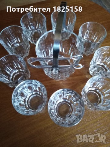 Сервиз 12 чаши и съд за лед