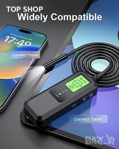 Нова Водоустойчива WiFi ендоскопска камера за инспекция с 8 светодиода, 2.0MP HD, снимка 2 - Друга електроника - 49427494