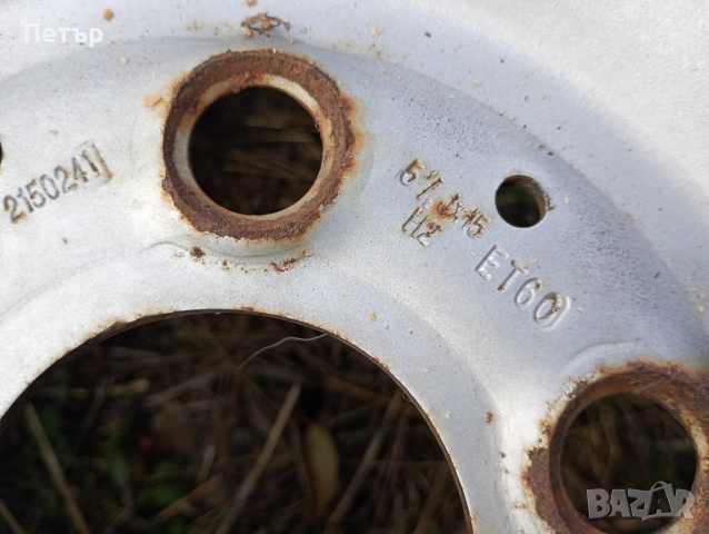 2 броя железни джанти 15ски за Мерцедес вито 5х112мм 1996-2003г, снимка 4 - Гуми и джанти - 52031172