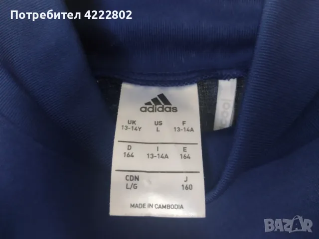 Блуза Adidas размер 13-14 г, снимка 6 - Детски Блузи и туники - 49970337