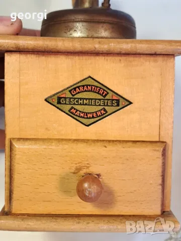 ретро дървена мелница за кафе Mahlwerk  24/1, снимка 4 - Декорация за дома - 49411255