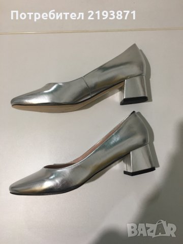 Нови кожени сребристи обувки Topshop номер 37, снимка 10 - Дамски ежедневни обувки - 27070536