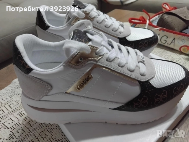 Нови дамски  кожени маратонки GUESS 38 номер, снимка 3 - Маратонки - 52965929