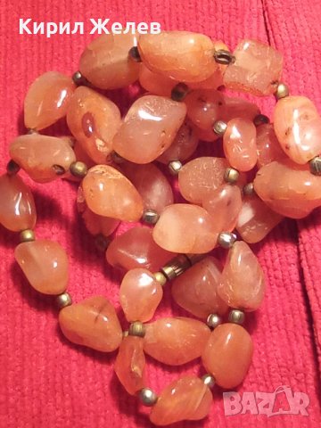 РЕТРО КОЛИЕ от НАТУРАЛЕН ХАЛЦЕДОН РЪЧНА ИЗРАБОТКА РАЗКОШНО 12725, снимка 16 - Колиета, медальони, синджири - 30625204