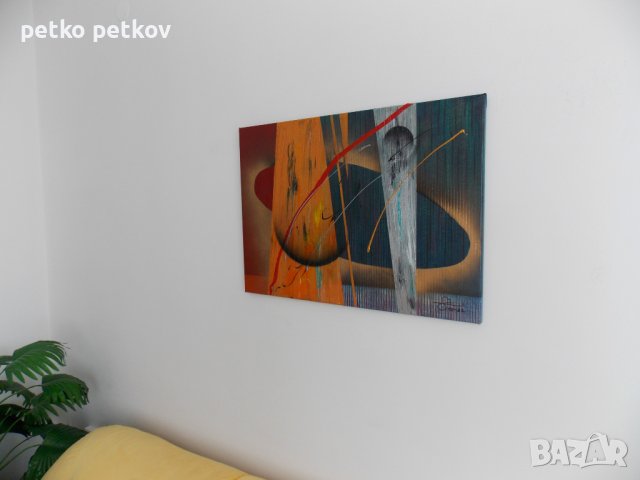 Абстрактна картина Vinter og vår, снимка 3 - Картини - 38483572