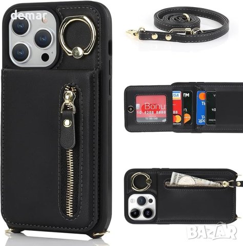 Zouzt 4 в 1 Калъф за iPhone 14 Pro черен, снимка 6 - Калъфи, кейсове - 43107665