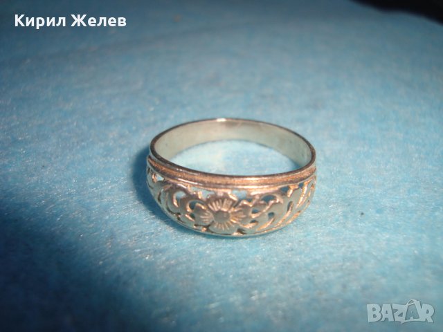 19 ВЕК ВЪЗРОЖДЕНСКИ СРЕБЪРЕН ФЛОРАЛНО ОРНАМЕНТИРАН ПРЪСТЕН ВИСОКА ПРОБА СРЕБРО МАЙСТОРСКИ 26625, снимка 6 - Антикварни и старинни предмети - 34631274