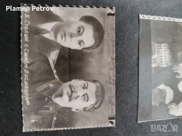 2 дървени фигури, Сталин снимки и куче , снимка 16 - Антикварни и старинни предмети - 35418288