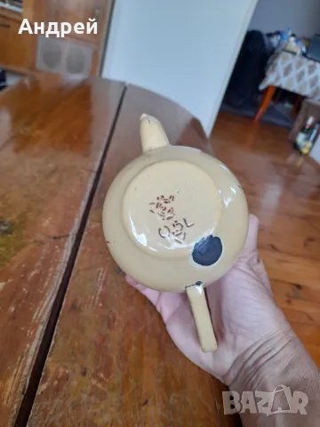 Стар емайлиран чайник #80, снимка 6 - Други ценни предмети - 50326987