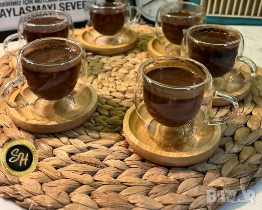 Стъклена чаша за кафе с двойно дъно 200ml