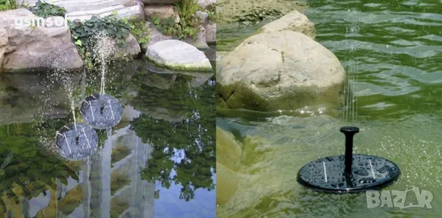 Соларен кръгъл градински фонтан за декорация на дома, градината