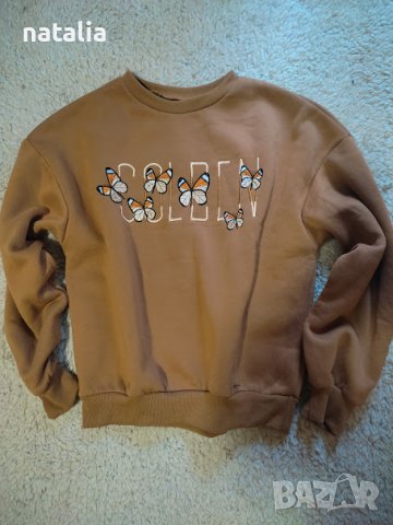 Суичър SHEIN кафяв  Рр S, снимка 3 - Блузи с дълъг ръкав и пуловери - 43323963