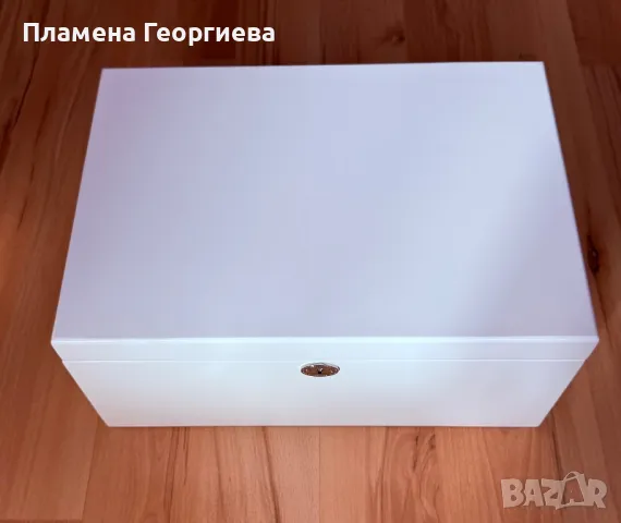 Луксозна Оригинална Кутия за Бижута с Капака Бяла, снимка 8 - Други - 48213558