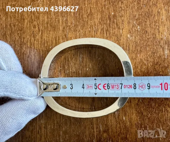 Гривна “Белезница” 40 гр. чисто сребро. Унисекс модел., снимка 7 - Гривни - 49792006